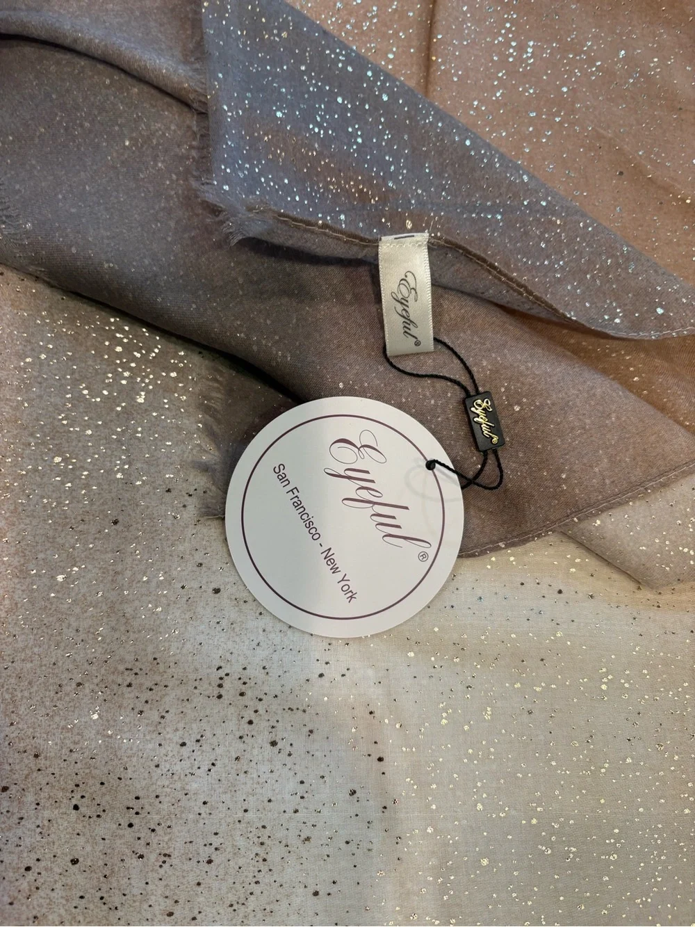 Eyeful Glitter Ombré Evening Wrap Scarf Shawl NWT